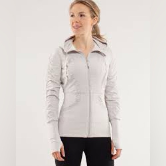 Lululemon dance studio jacket full zip ivory casual womens size 6 - Picture 1 of 12